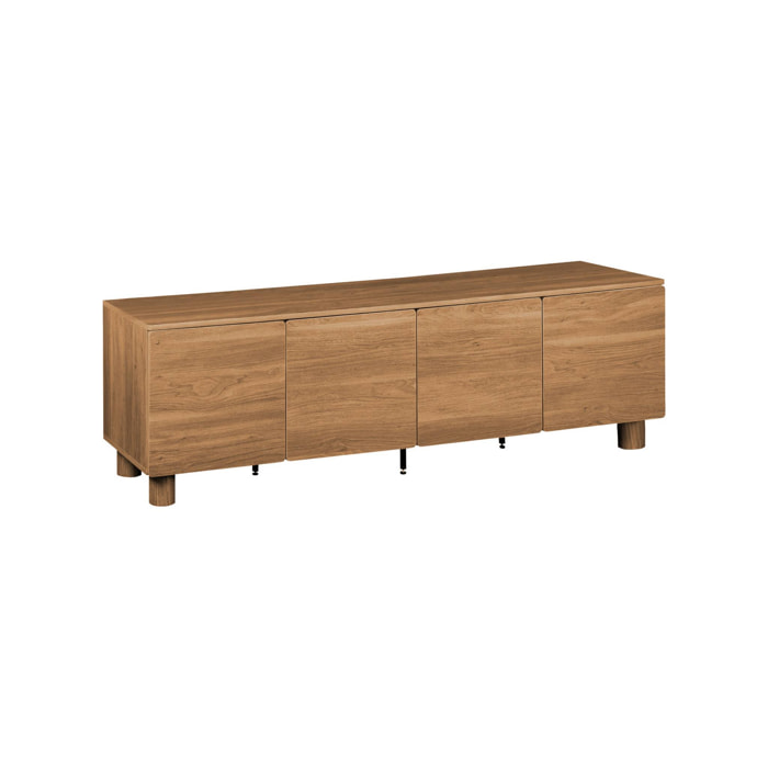 Meuble TV décor bois 4 portes 180cm AYANA