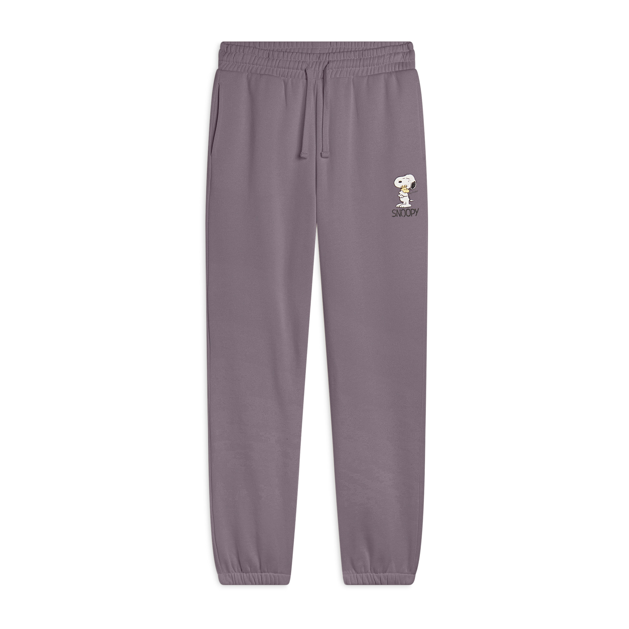 Pantalone jogger donna in felpa con piccola stampa Snoopy