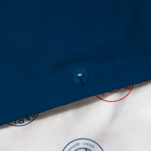 Parure de lit imprimée 100% coton, PSG MINIMALISTE