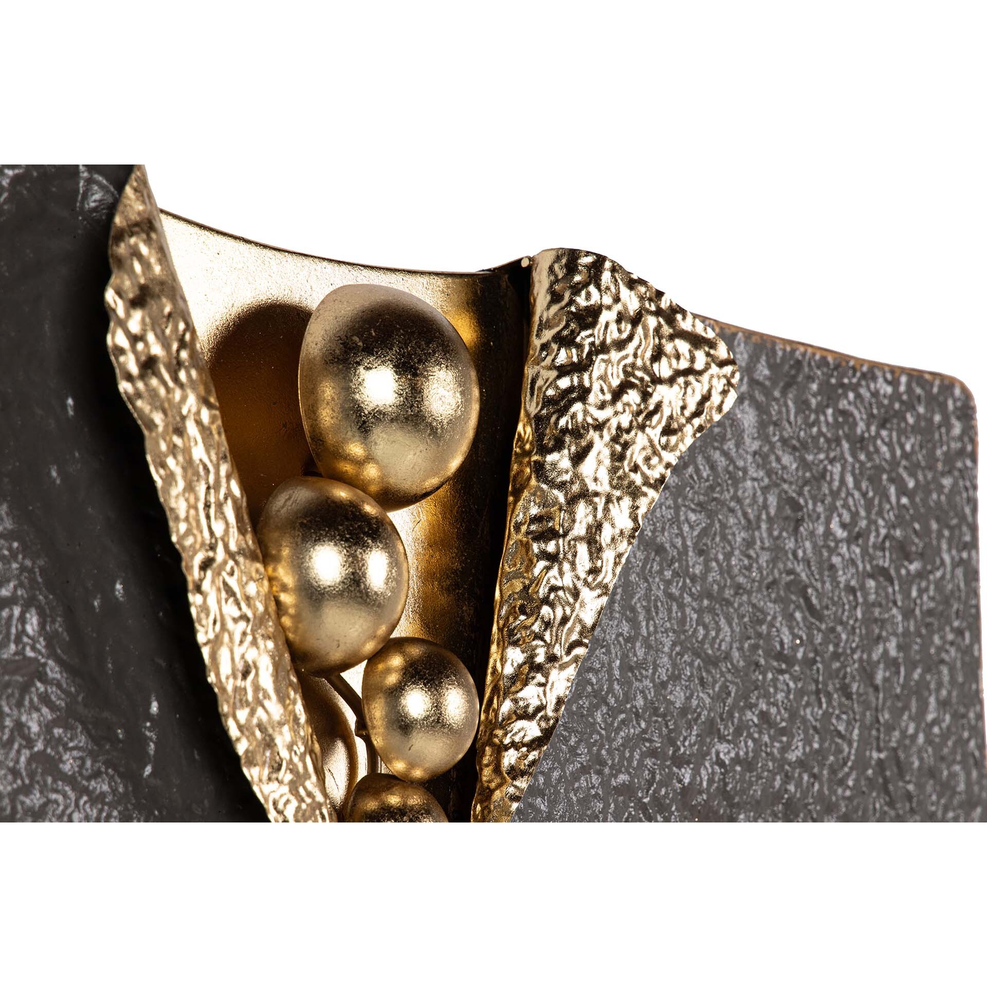 Adorno Pared Metal Dorado Negro 62x8x100 Cm