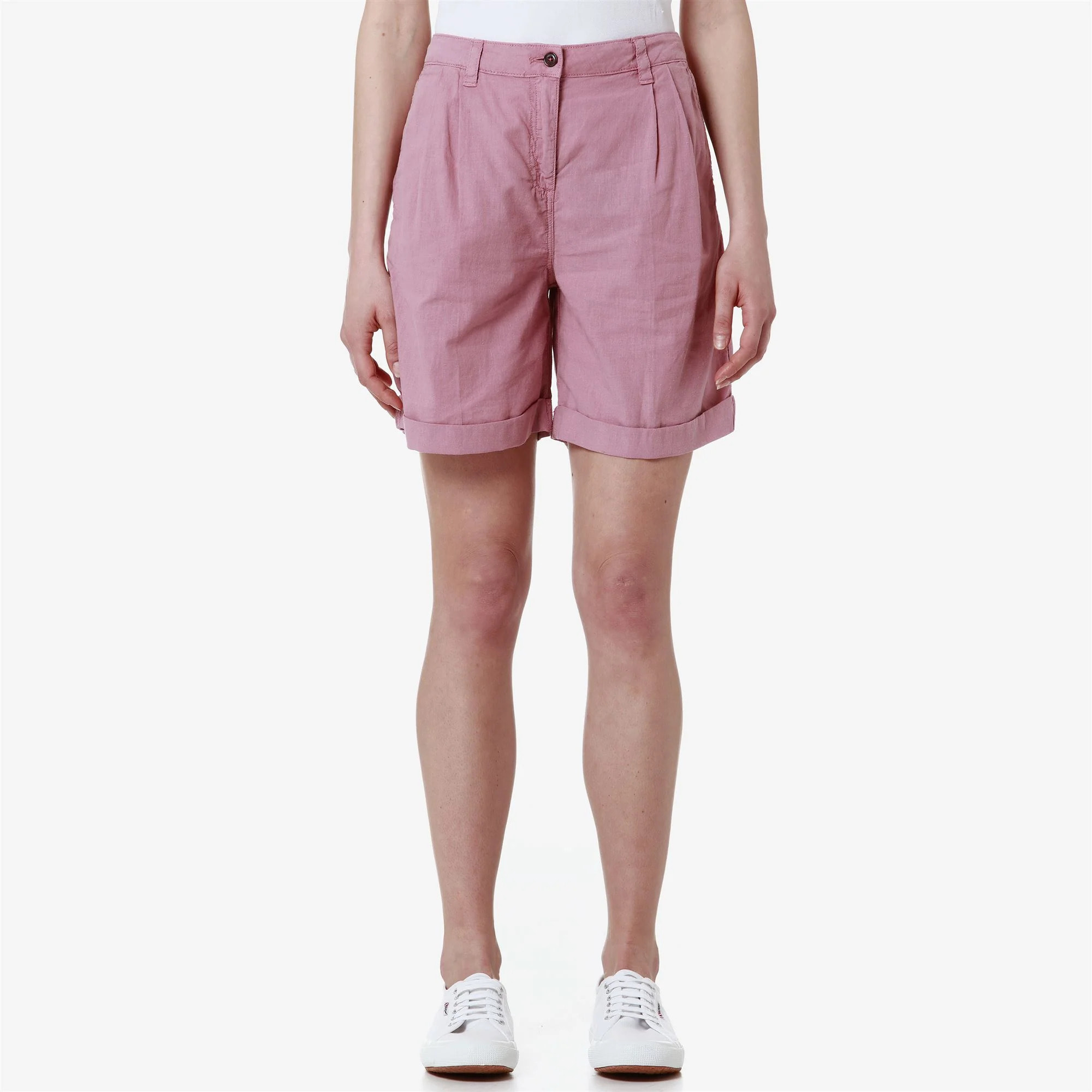Pantaloni Corti Robe di Kappa Donna Yvonne Light Linen Rosa
