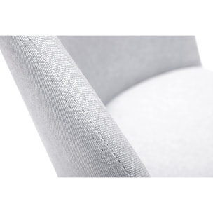 Chaises scandinaves en tissu gris clair et bois clair massif (lot de 2) CELESTE