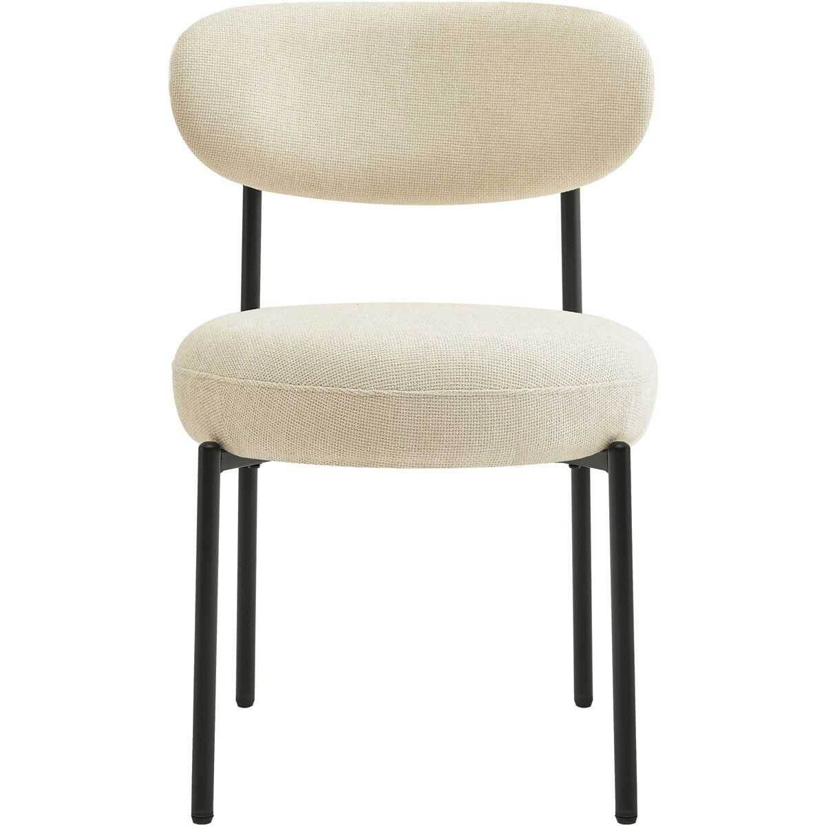 Lot de 2 chaises de salle à manger en tissu chenille - ORLA