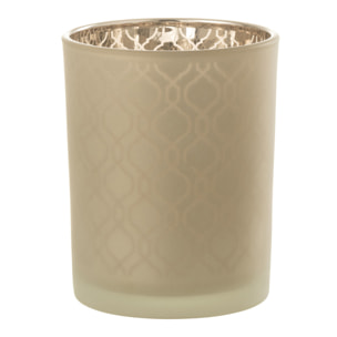 J-Line photophrore Géometrique - verre - beige - medium - 2 pcs