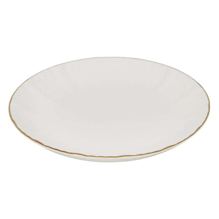 Assiette à pain Daphné ronde D.14cm blanc
