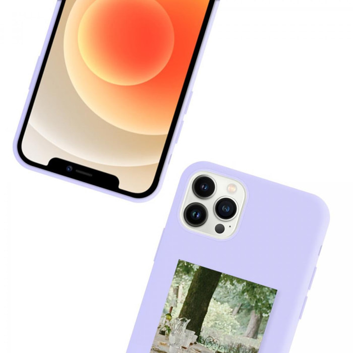 Coque iPhone 12/12 Pro Silicone Liquide Douce lilas Été Provencal La Coque Francaise.