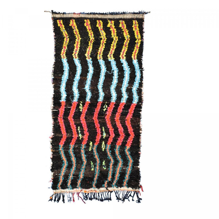 Authentique tapis Berbère Becharouite, entièrement noué main au Maroc