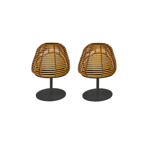 Set de 2 lampes de table bohème TWINS BOHEME H16CM