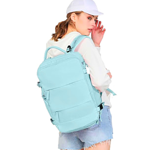 Zaino da cabina da viaggio di grande capacità con multicompartimento (scarpe, vestiti, laptop).