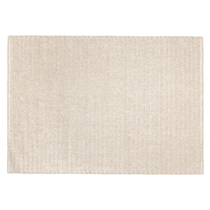 QUENTIN - Tapis rectangulaire 160x230cm en laine tissée couleur beige