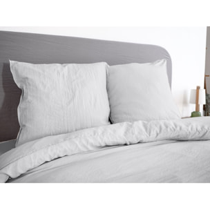 Parure Microfibre Lavee Gris Perle