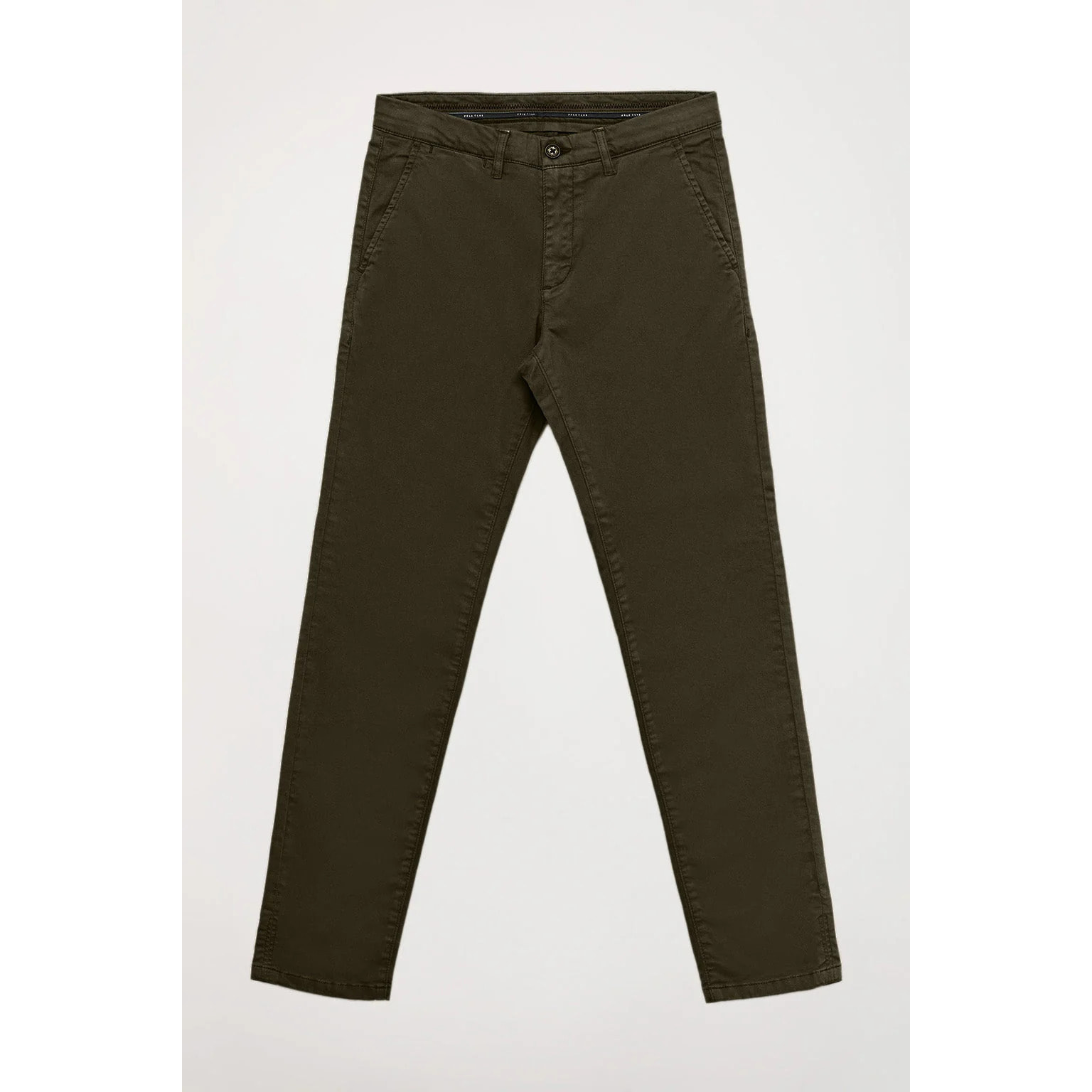 Pantaloni casual verde scuro in cotone elasticizzato con particolari Polo Club