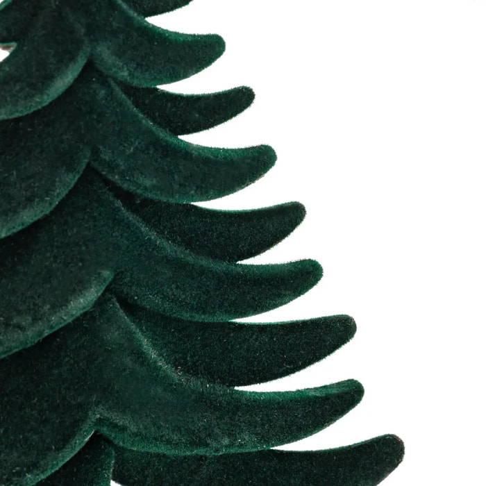 SDN PLF SAPIN VELOUR VERT 14CM