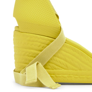 Alpargata Careen cuña en eva de caña de azúcar con cintas