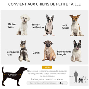 Poussette pour chien pliable nacelle 2 en 1 - poignée, housse zippée, pochette - acier oxford gris