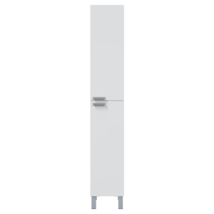 Columna de baño Levis 2p color Blanco Brillo, 30 cm (ancho) x 25 cm (fondo) x 182 cm (alto).