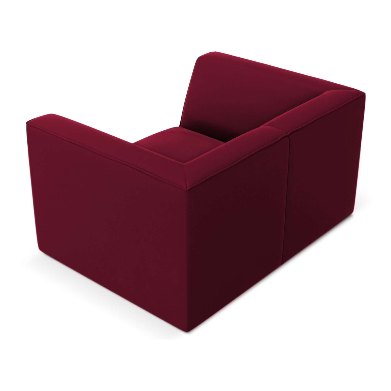 Fauteuil "Charles" en velours rouge