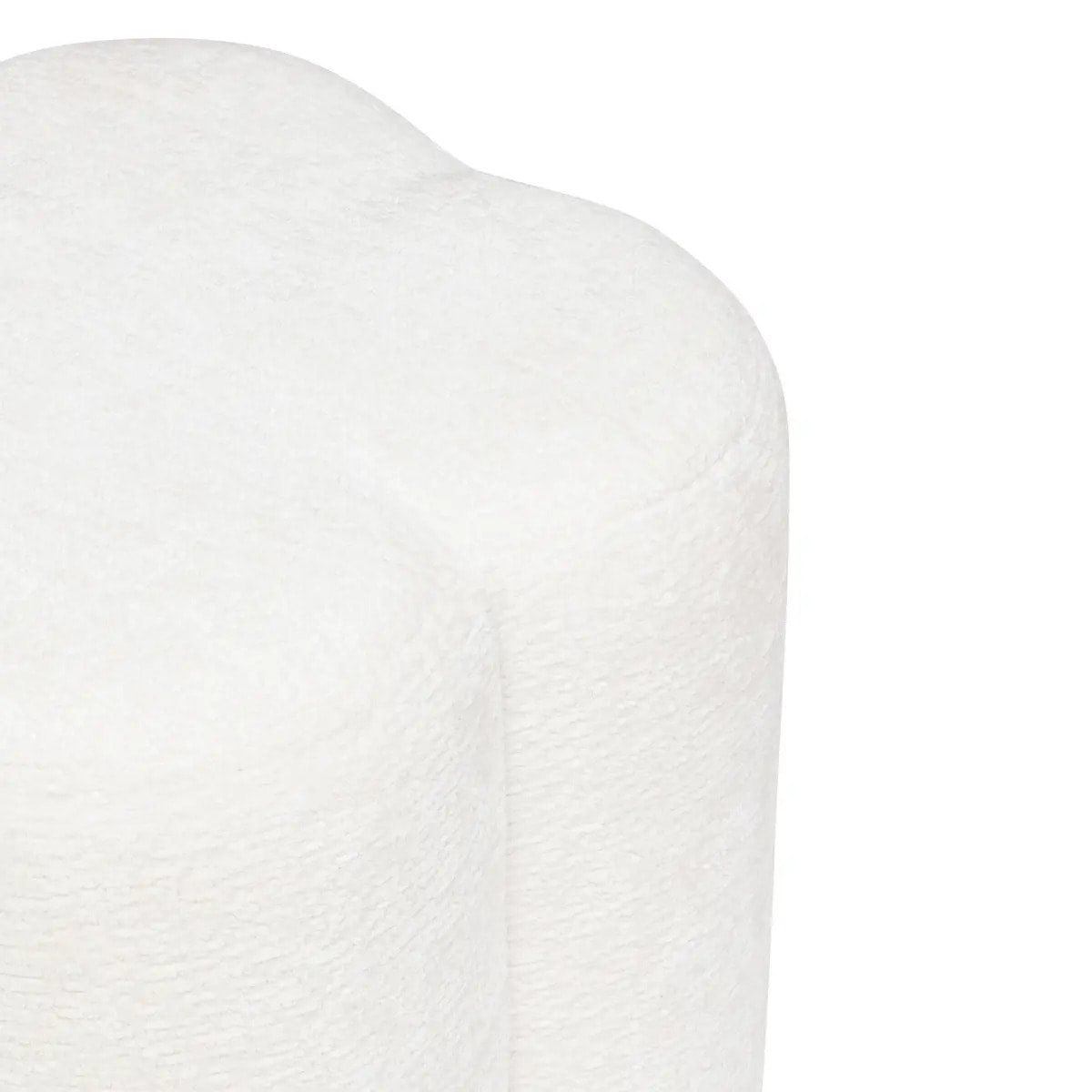 Pouf "Lavon" blanc 38x35x35cm