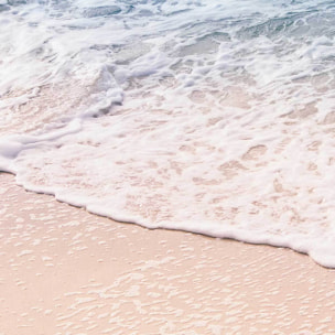 Affiche encadrée vague douce sur le sable Affiche + cadre en métal - Noir
