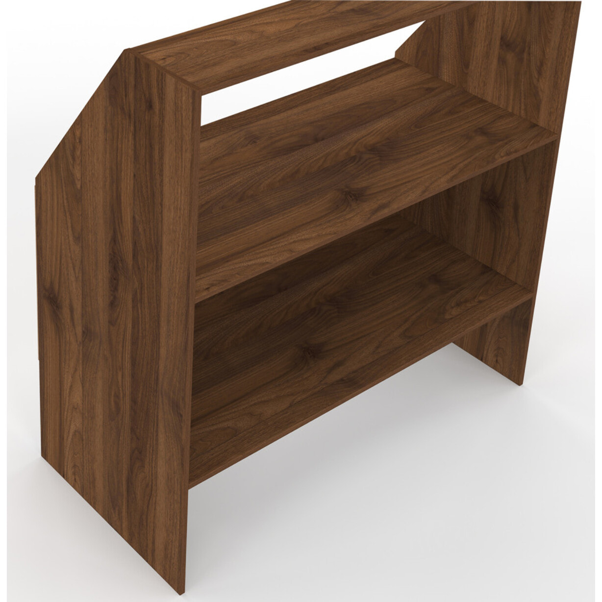 Etagère de rangement sous pente Jeanne effet noyer
