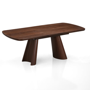 Table à manger extensible Tomasucci OTRA, en MDF finition noyer, 160/200 × 90 × 76 cm