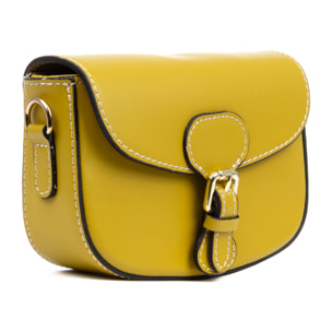 Anghiari bolso bandolera mujer. Piel auténtica acabado Ruga