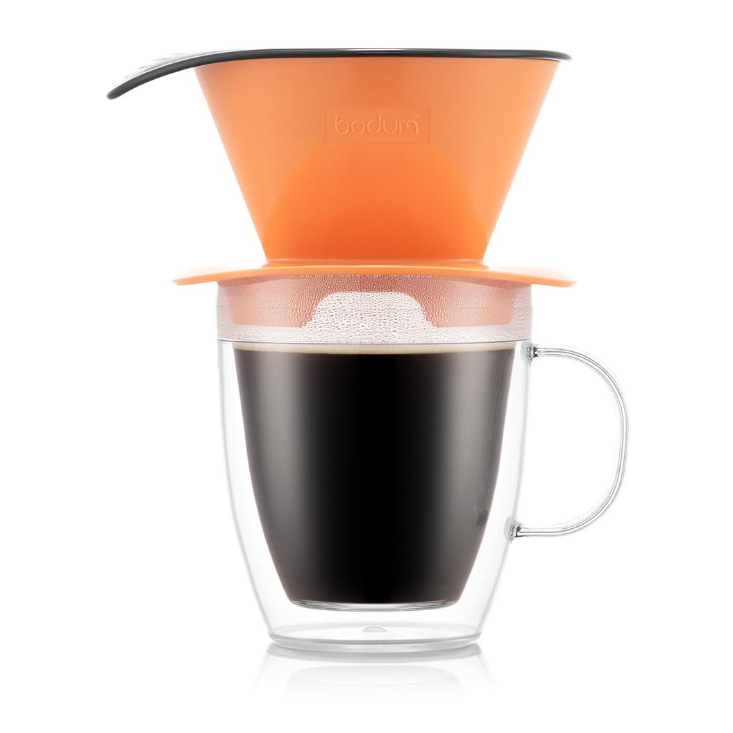 Bodum 0.3 l bellini pour over set filtre à café individuel et mug isotherme  en plastique double paroi Bodum