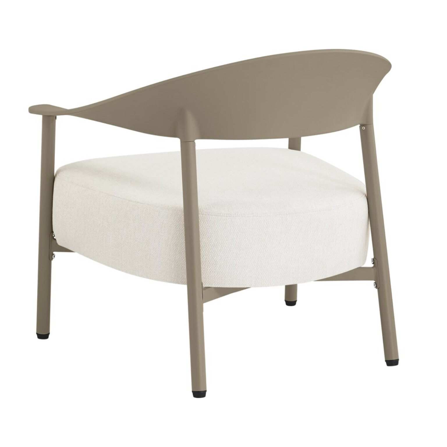 Salon de jardin en métal et plastique "Céora" - 4 places - Taupe