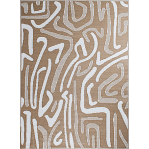 CAPRI - Tapis d'extérieur à motif abstrait - Beige