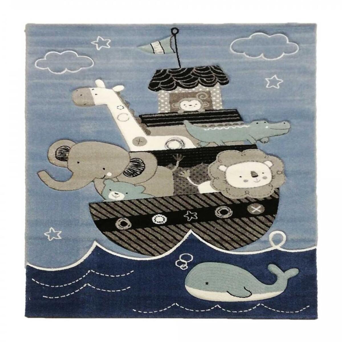 Tapis enfant Animaux dans un bateau