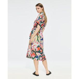 Vestito Camicia a Stampa Floreale