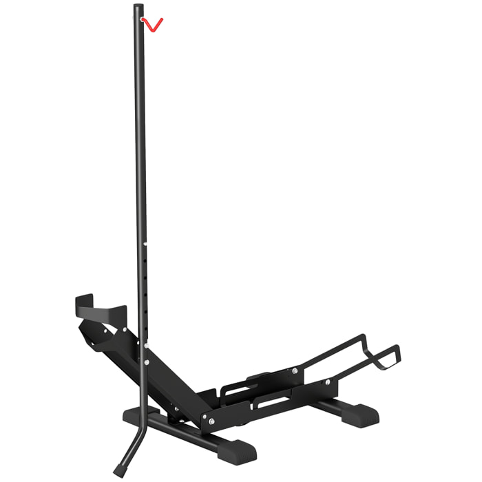 Râtelier vélo - support vélo au sol hauteur réglable pliable - compatible 20-29 pouces - acier noir