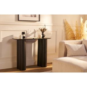 Console design en bois noir L100 cm FOLEEN