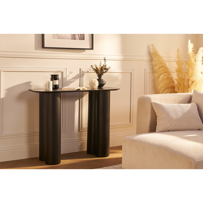 Console design en bois noir L100 cm FOLEEN