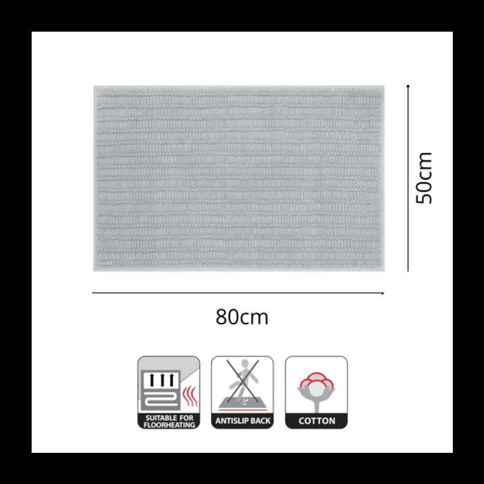 Tapis de bain Coton ADA 50x80cm Gris Spirella