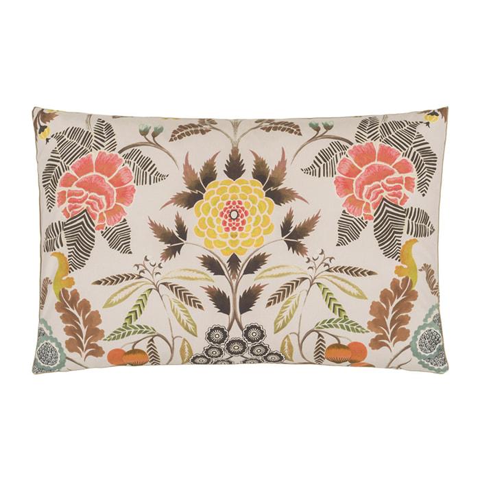 Taie d'oreiller imprimée en percale de coton, BROCART DECORATIF, Beige moyen