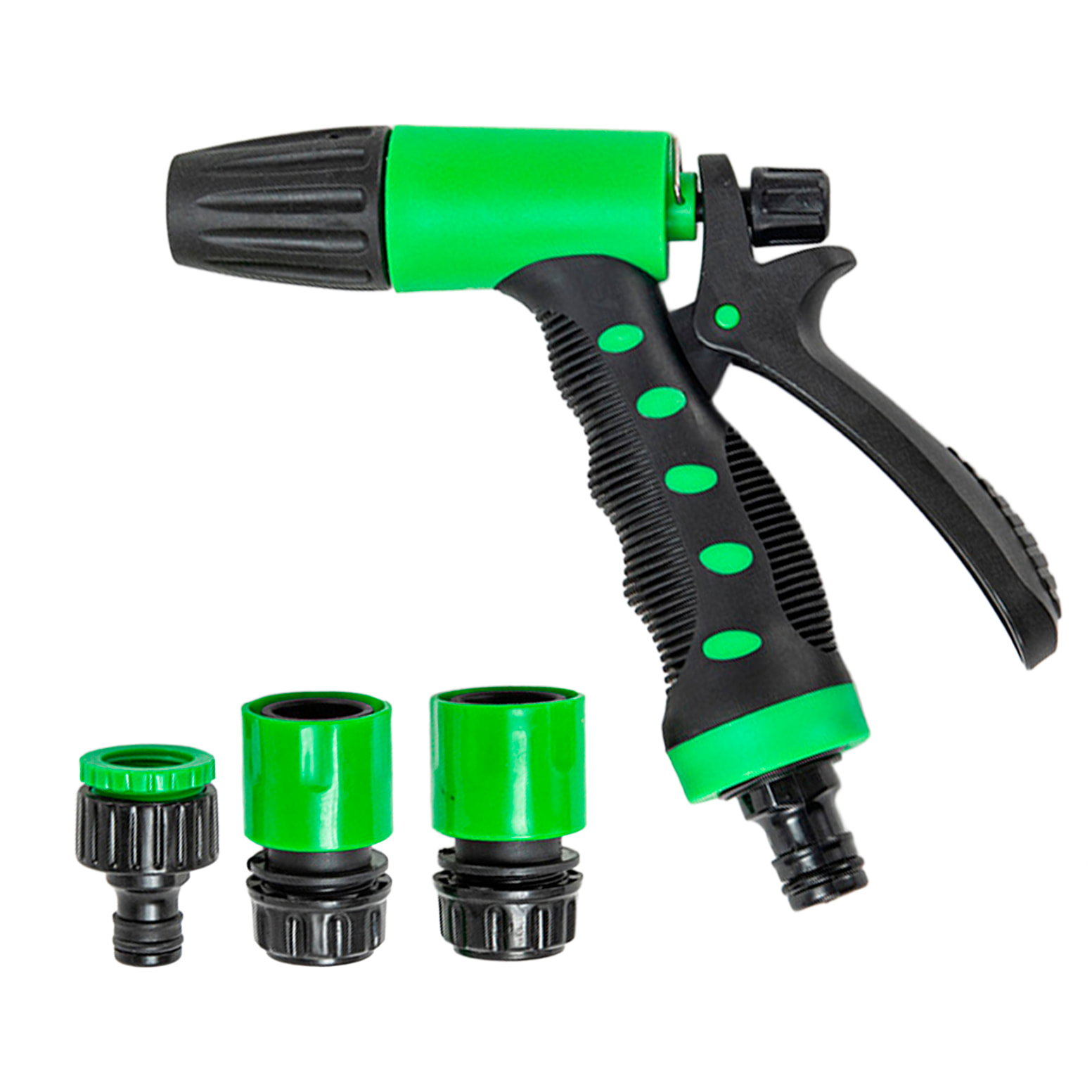 Pistola pulverizadora con 5 boquillas.