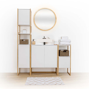 Meuble bas sous lavabo "Naturéo" blanc