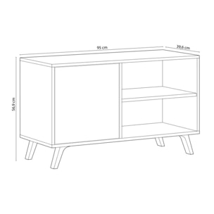 Mueble TV Wind 100 Gris cemento - Blanco mate