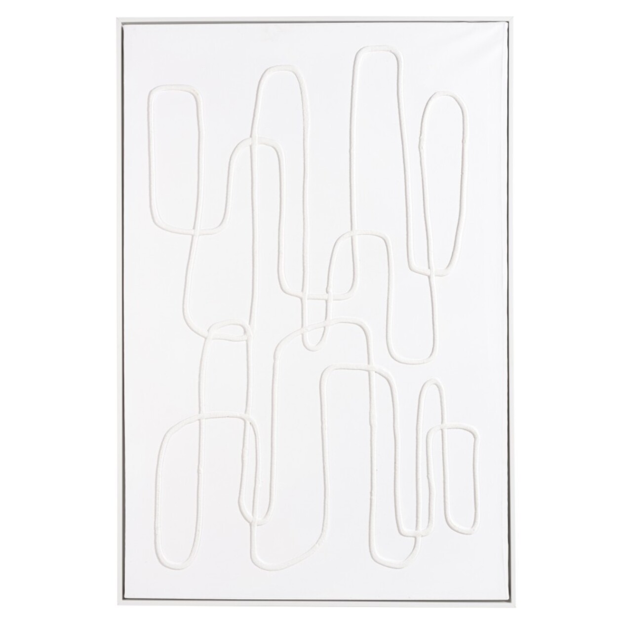 HOMER - Décoration murale 83x123cm lignes abstraites n°1, cadre blanc