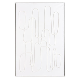 HOMER - Décoration murale 83x123cm lignes abstraites n°1, cadre blanc
