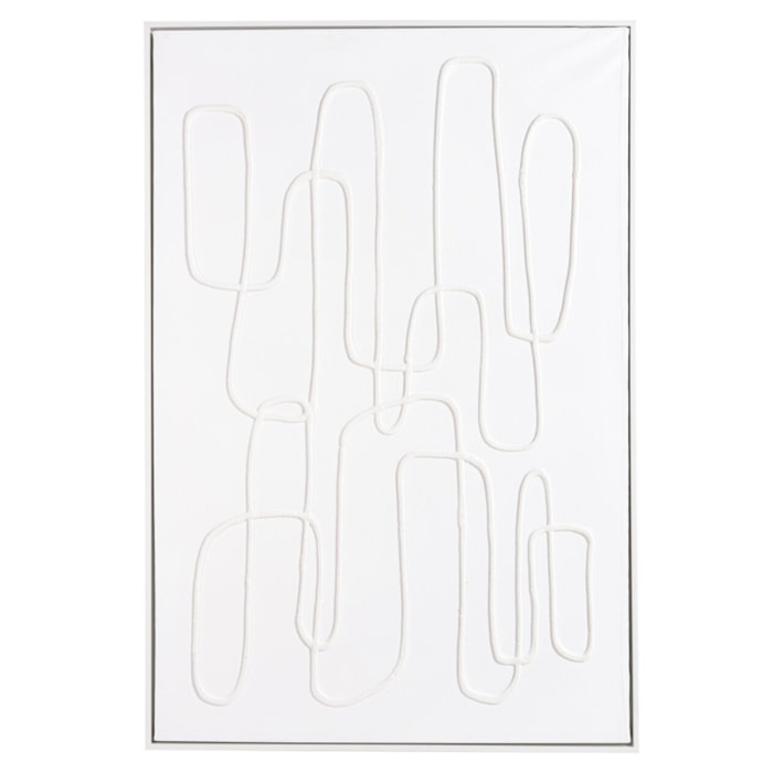 HOMER - Décoration murale 83x123cm lignes abstraites n°1, cadre blanc