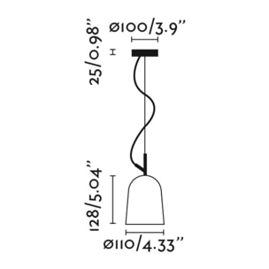 STUDIO 110 Lampe suspension blanche