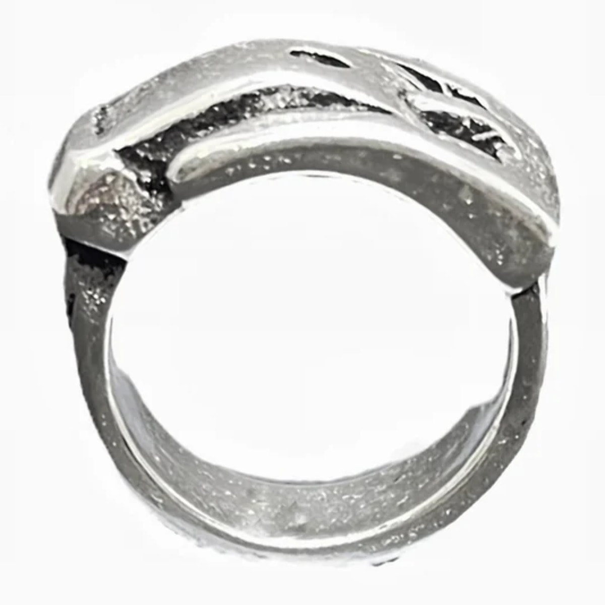 Anillo Hebilla plata chapado T16