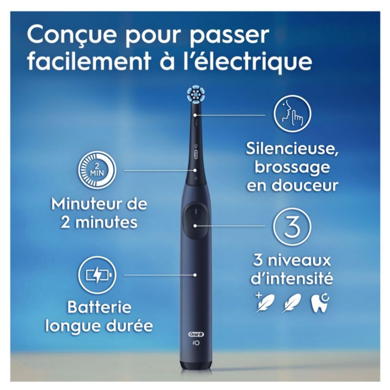 Brosse à dents électrique ORAL-B iO2 Marine Blue Deep Clean + Travel Case