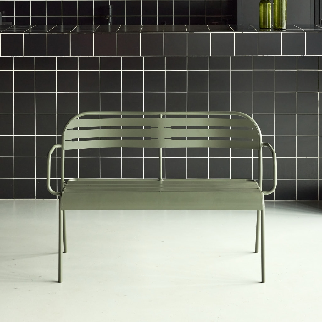 Banc extérieur 2 places acier AMÉLIA