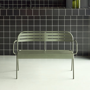 Banc extérieur 2 places acier AMÉLIA