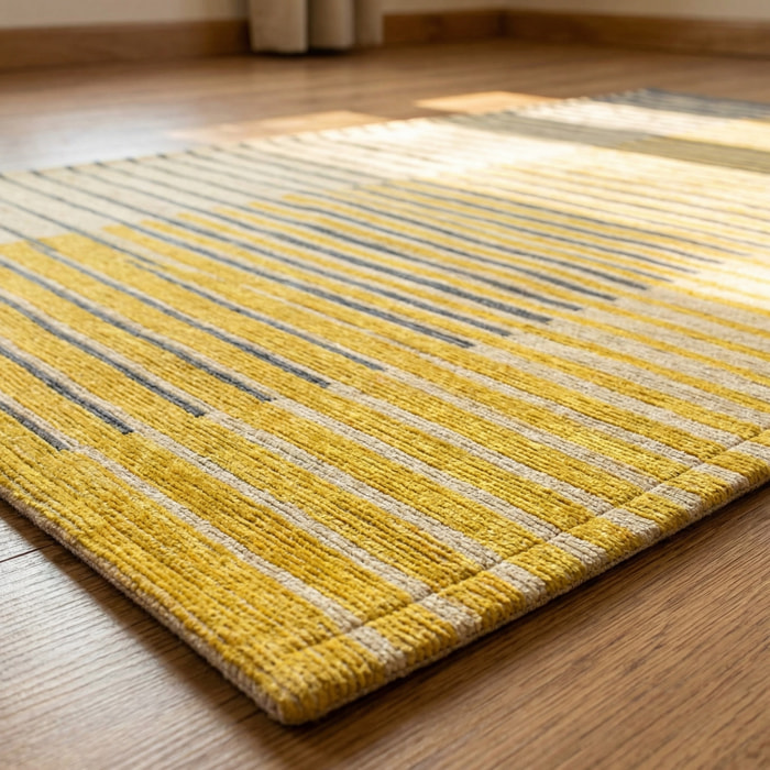 Tappeto arredo Neon senape CON FONDO ANTISCIVOLO