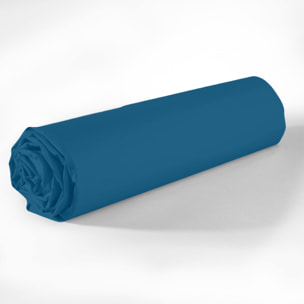 Drap housse 100% coton - bonnet 28cm 100% coton 57fils turquoise