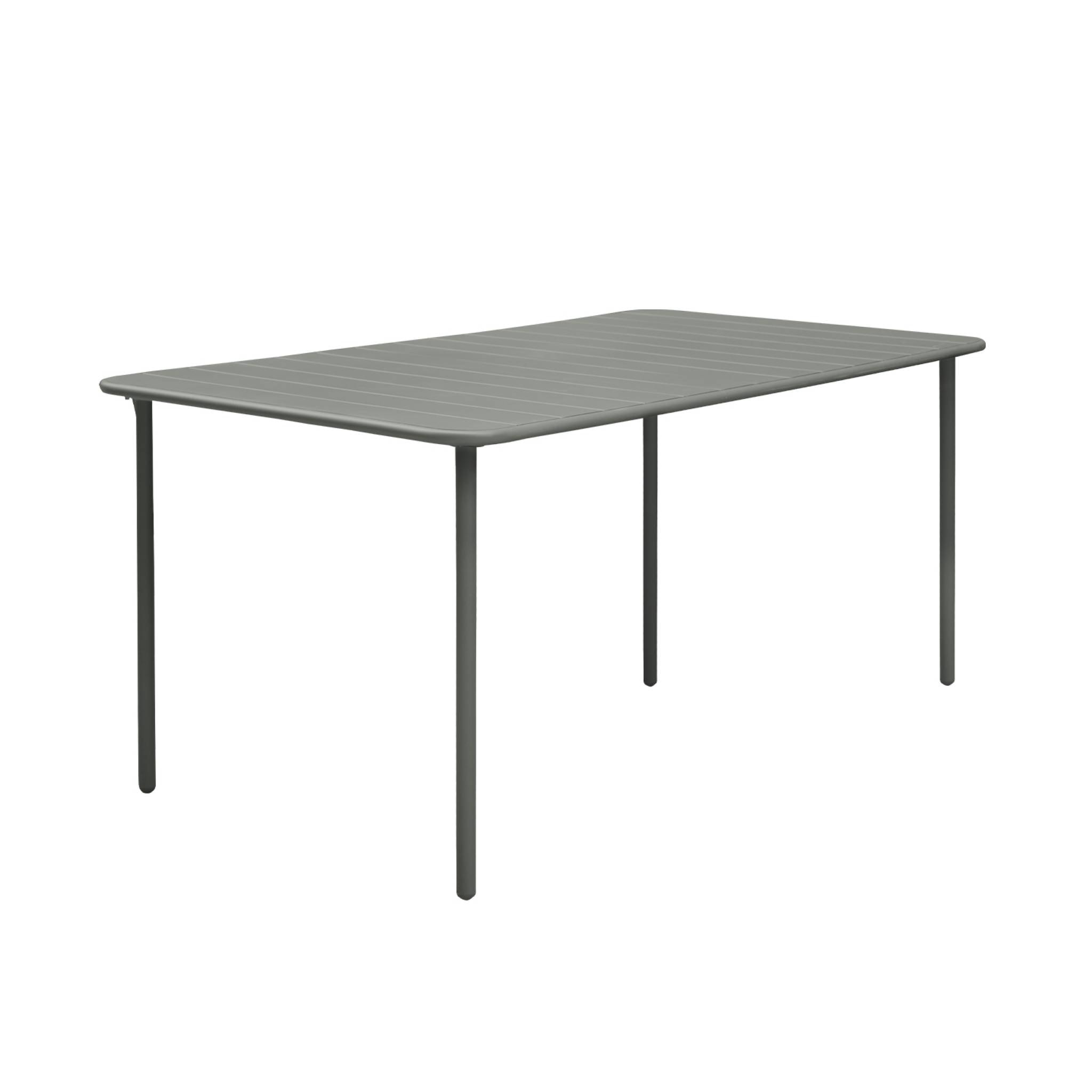 Table de jardin métal 6-8 places. kaki. Amelia. 160x90xH72.5cm